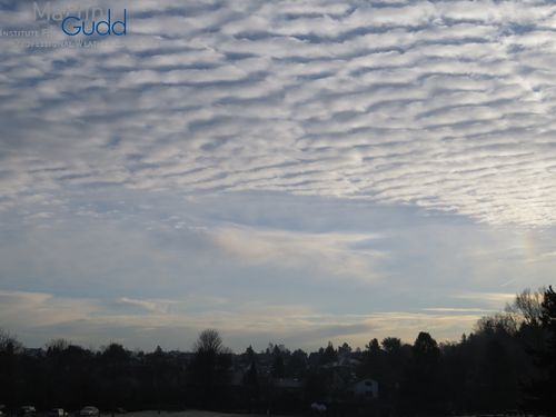 Altocumulus cavum - große Ausdehnung nach längerer Zeit